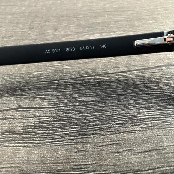 A|X ARMANI EXCHANGE Eyeglasses AX3021 8078 Black Red FRAMES ONLY 54-17-140 - Picture 4 of 6